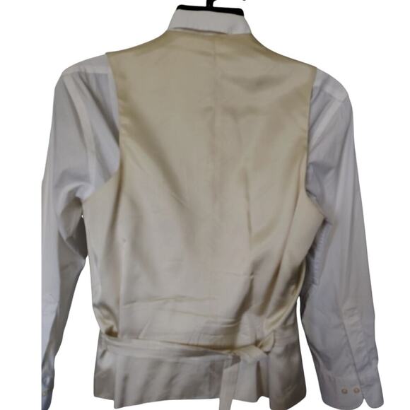 Vintage Givenchy Glen Plaid Vest Parchment Mens - Picture 2 of 3